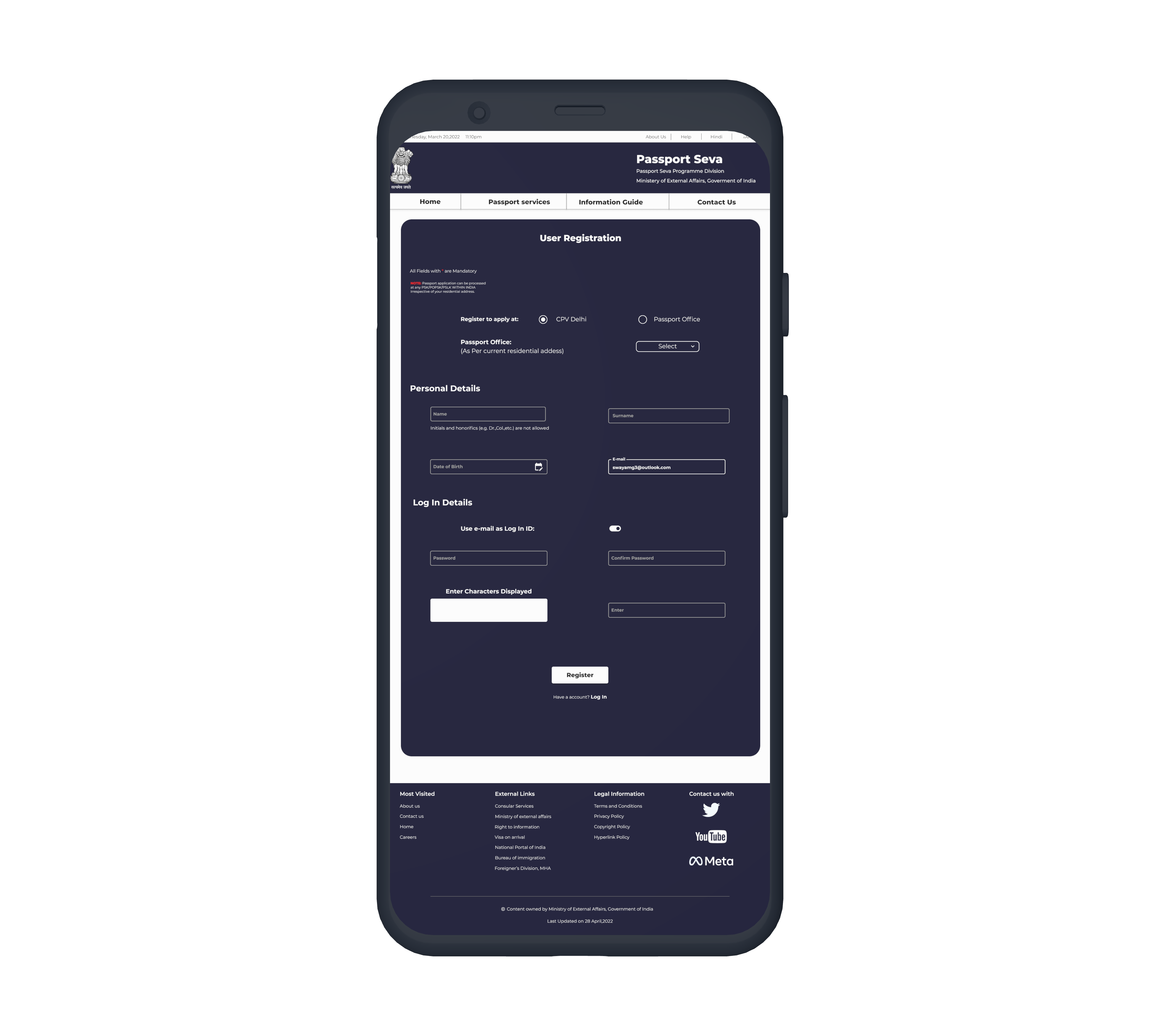 Passport Seva Portal Redesign